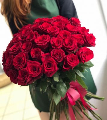 Розы 50-70 см (51 шт) купить цветы, букеты с доставкой